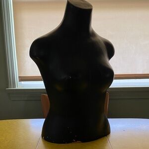 Vintage Silvestri Black Female Torso Mannequin